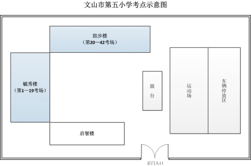 文山州2014年事業(yè)單位招聘考試考點示意圖